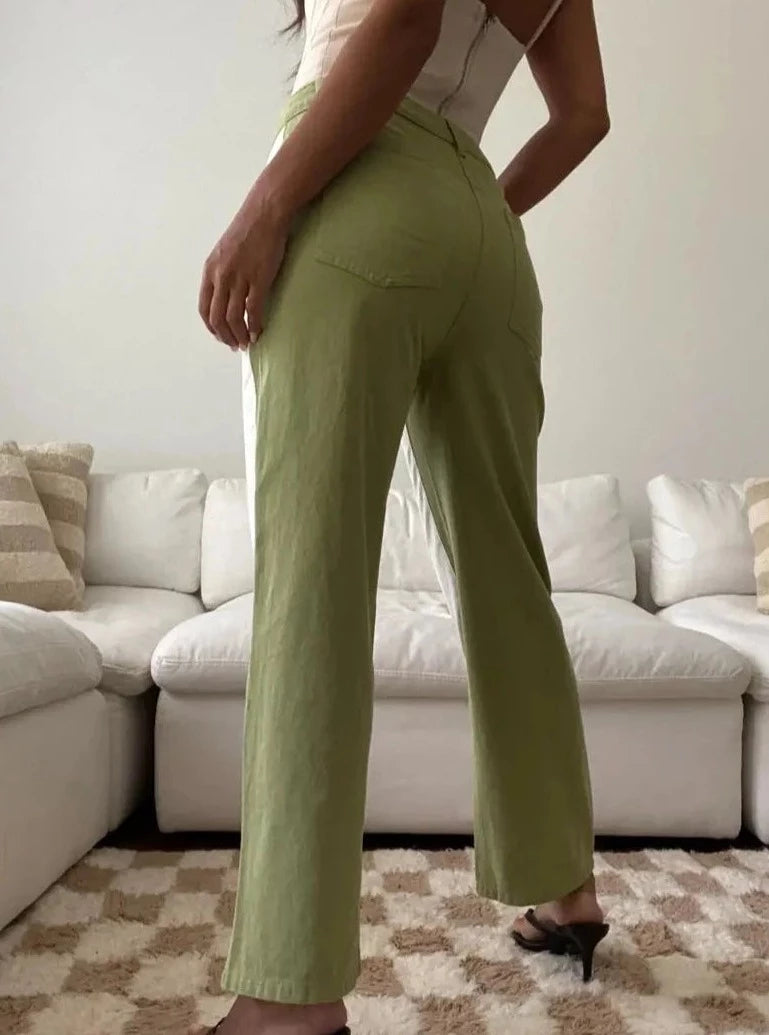 Matcha Contrast Pants
