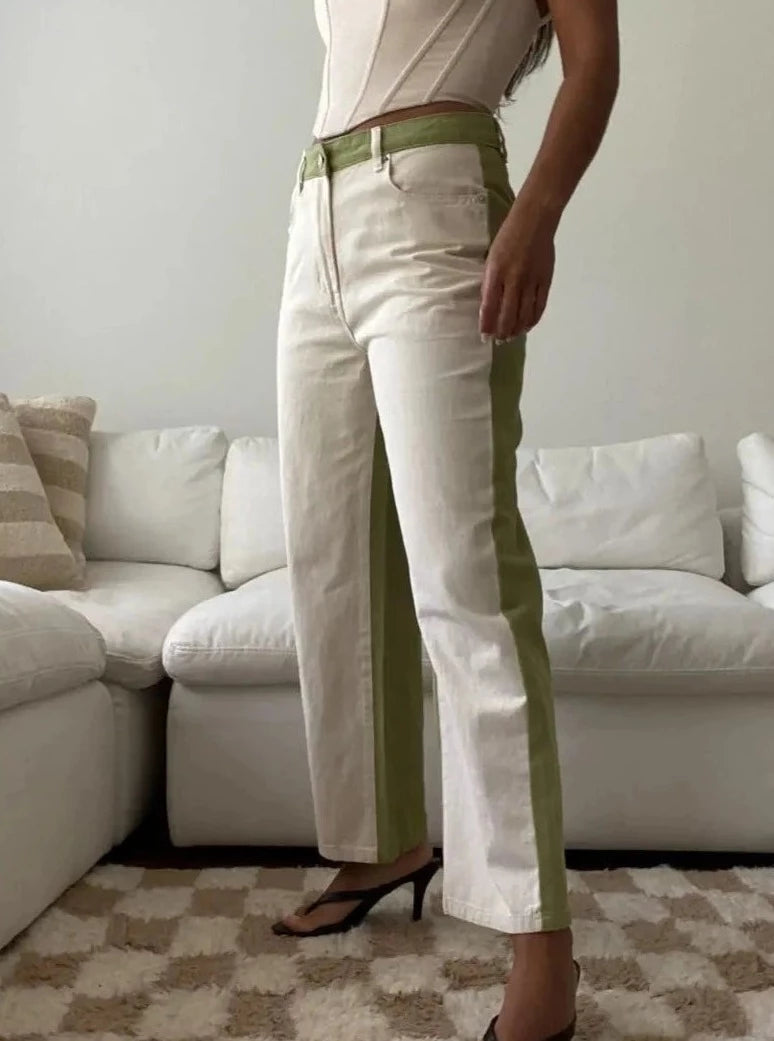 Matcha Contrast Pants