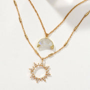 Live by the Sun, Love by the Moon Necklace Set - Moonstone