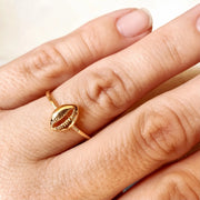 18k Gold Filled Cowrie Shell Ring